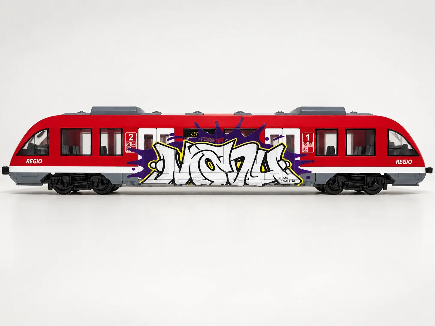 Custom Graffiti Train – Personalized UV Printed Model Train for Urban Art Collectors