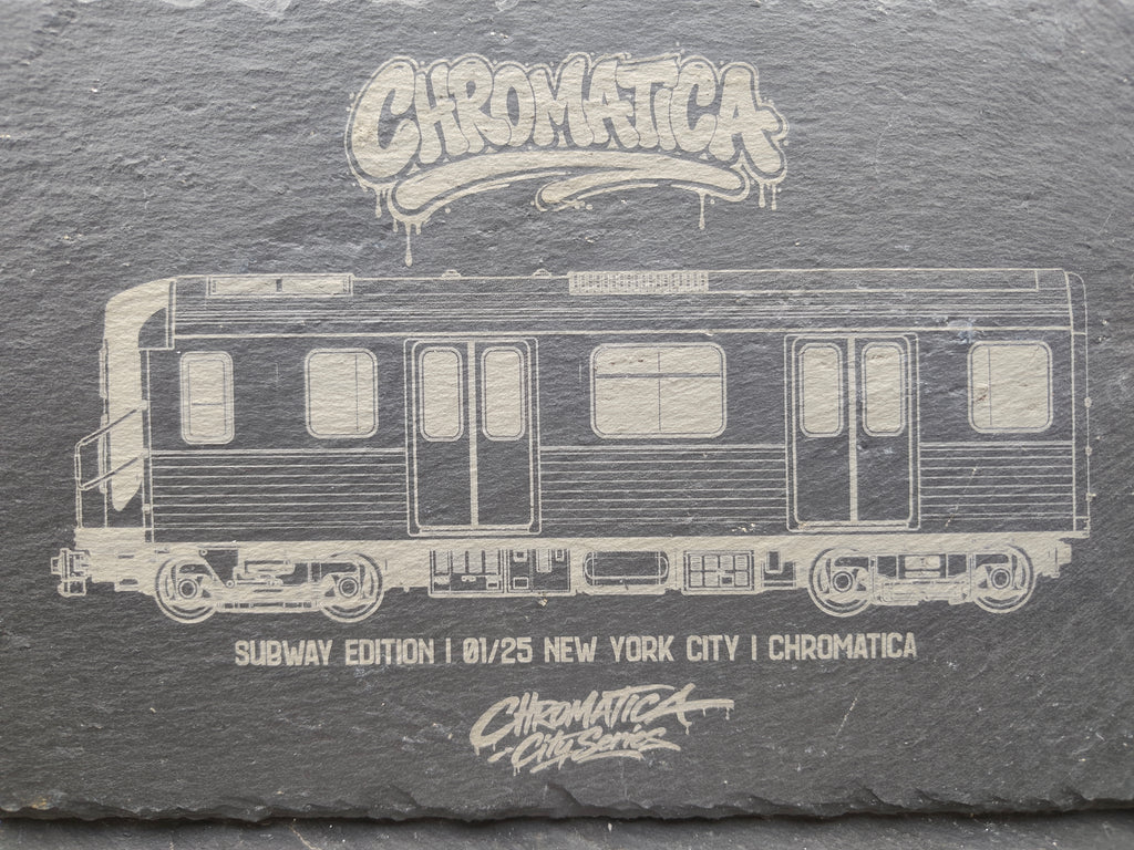 New York City Subway Slate Art – Laser-Engraved Limited Edition