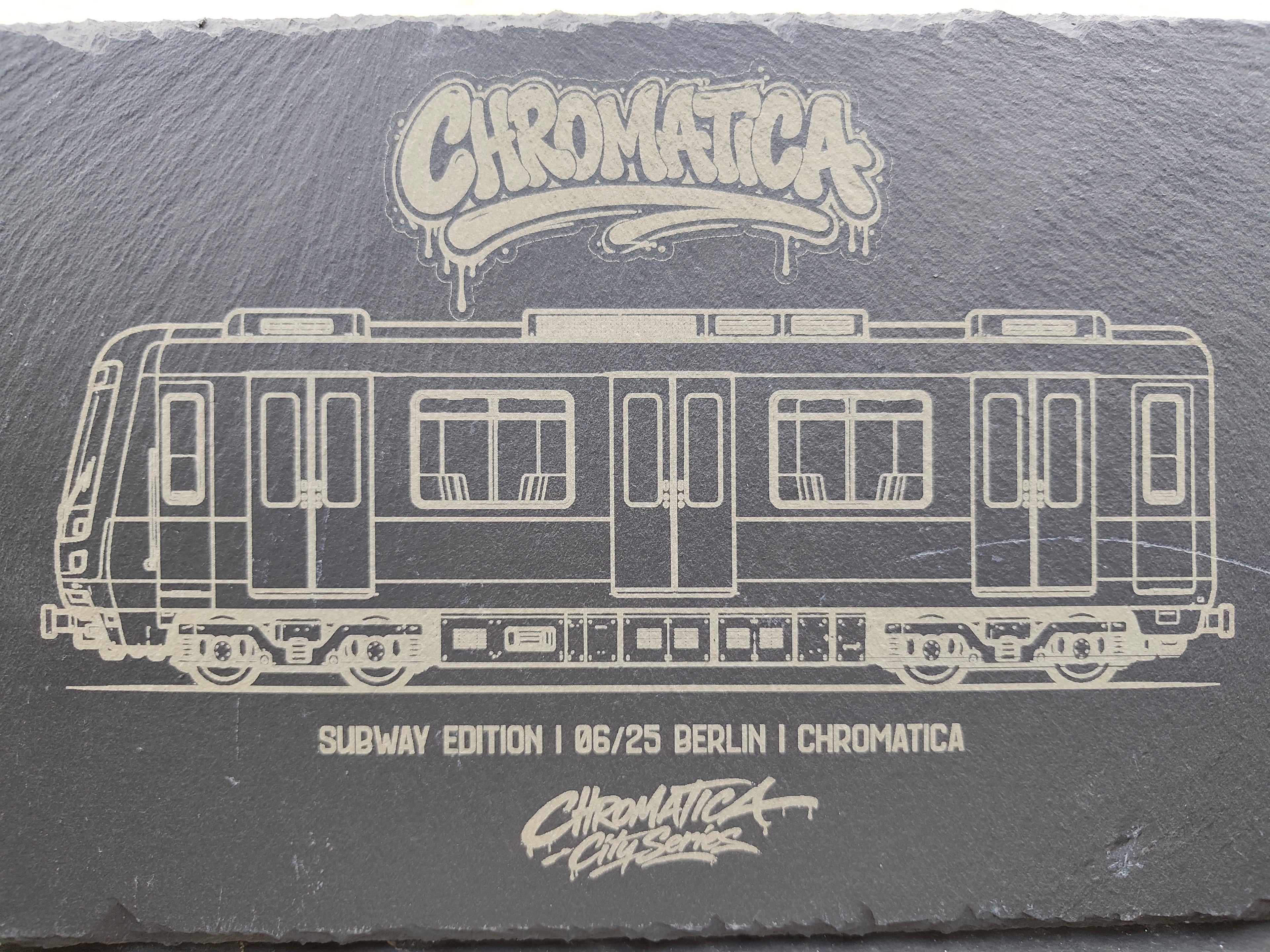 Berlin Subway Slate Art – Laser-Engraved Limited Edition