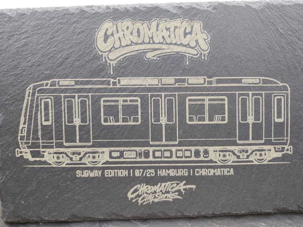 Hamburg Hochbahn U-Bahn Slate Art – Laser-Engraved Limited Edition