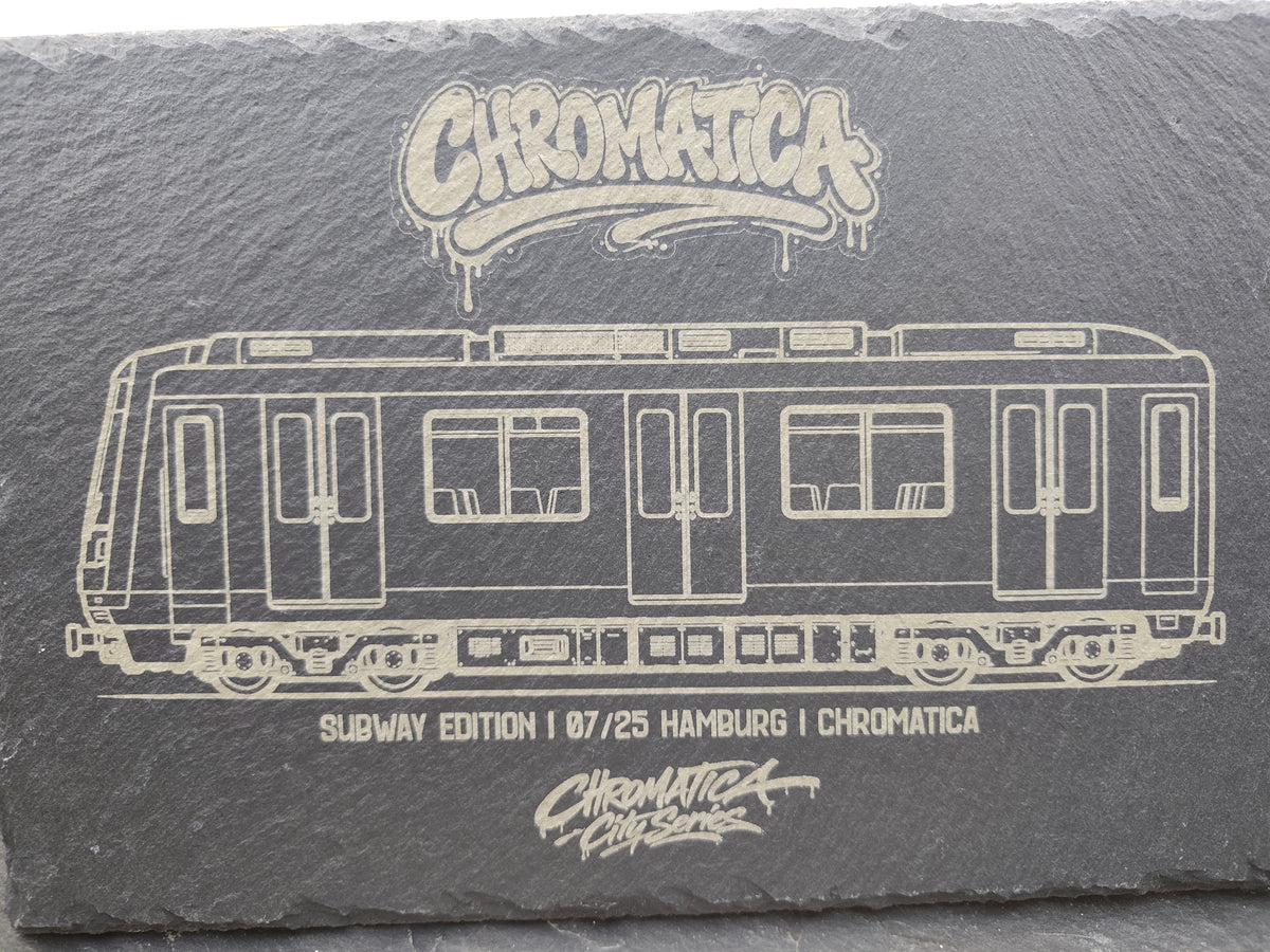 Hamburg Hochbahn U-Bahn Slate Art – Laser-Engraved Limited Edition