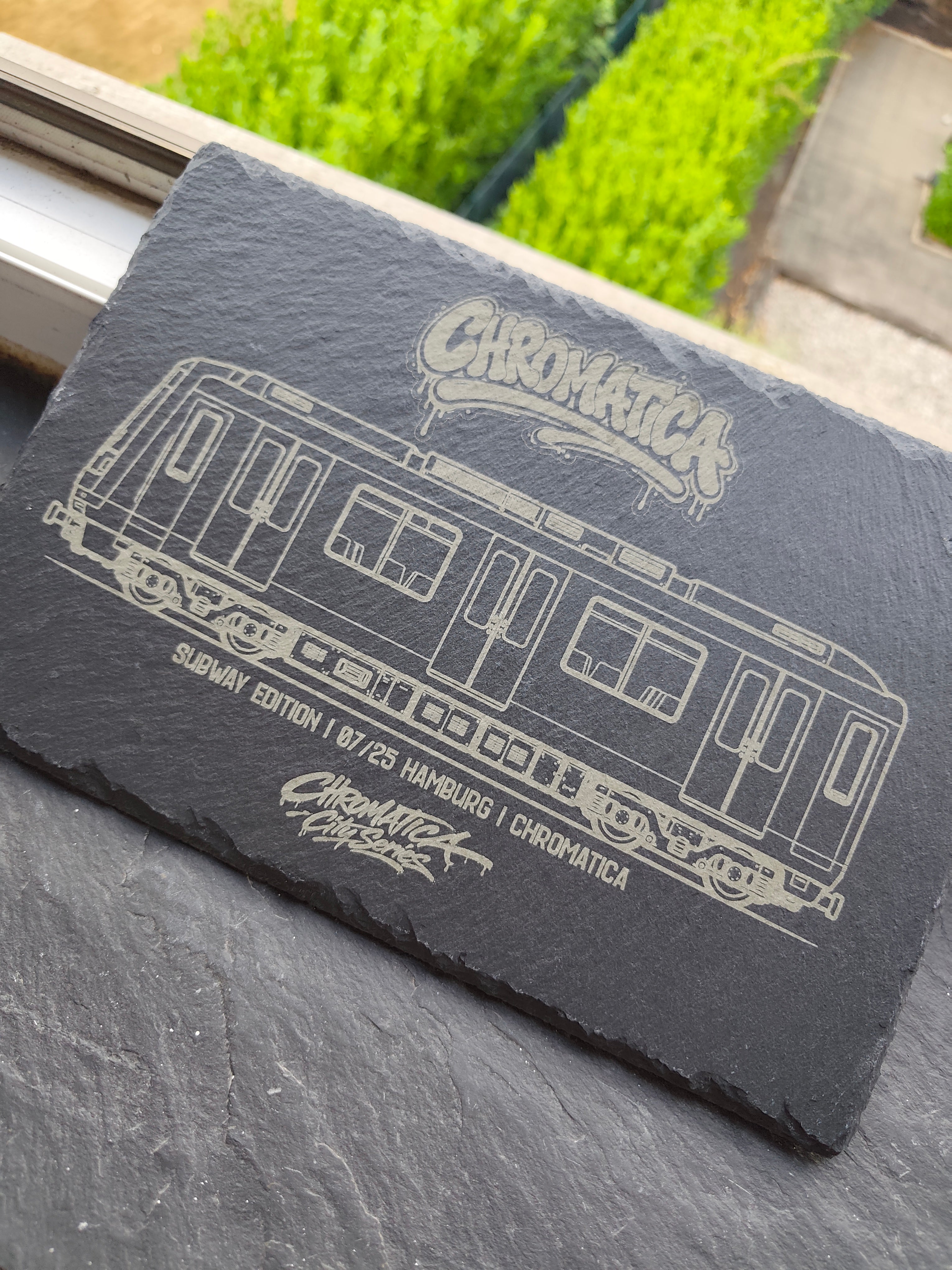 Hamburg Hochbahn U-Bahn Slate Art – Laser-Engraved Limited Edition