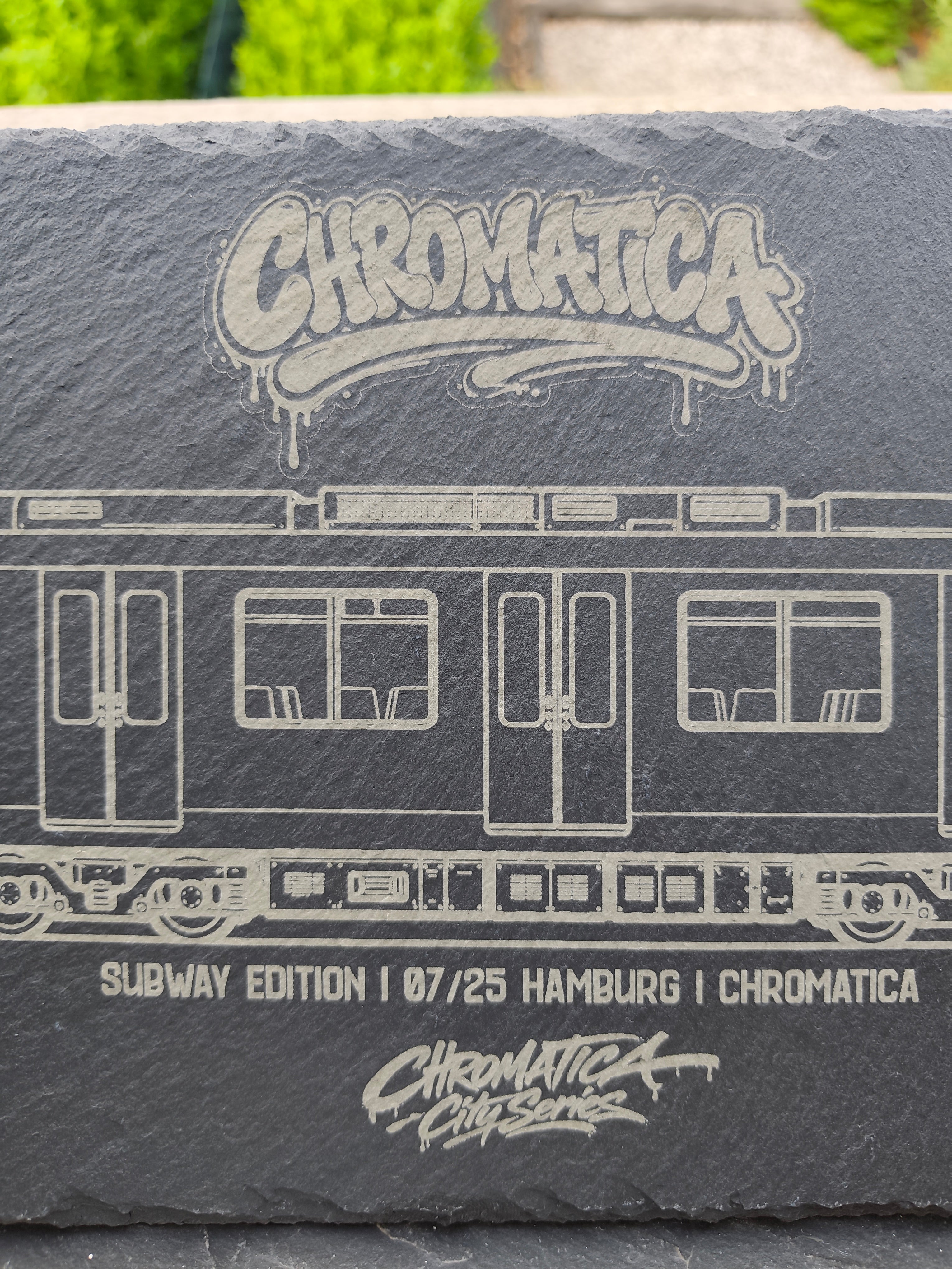 Hamburg Hochbahn U-Bahn Slate Art – Laser-Engraved Limited Edition