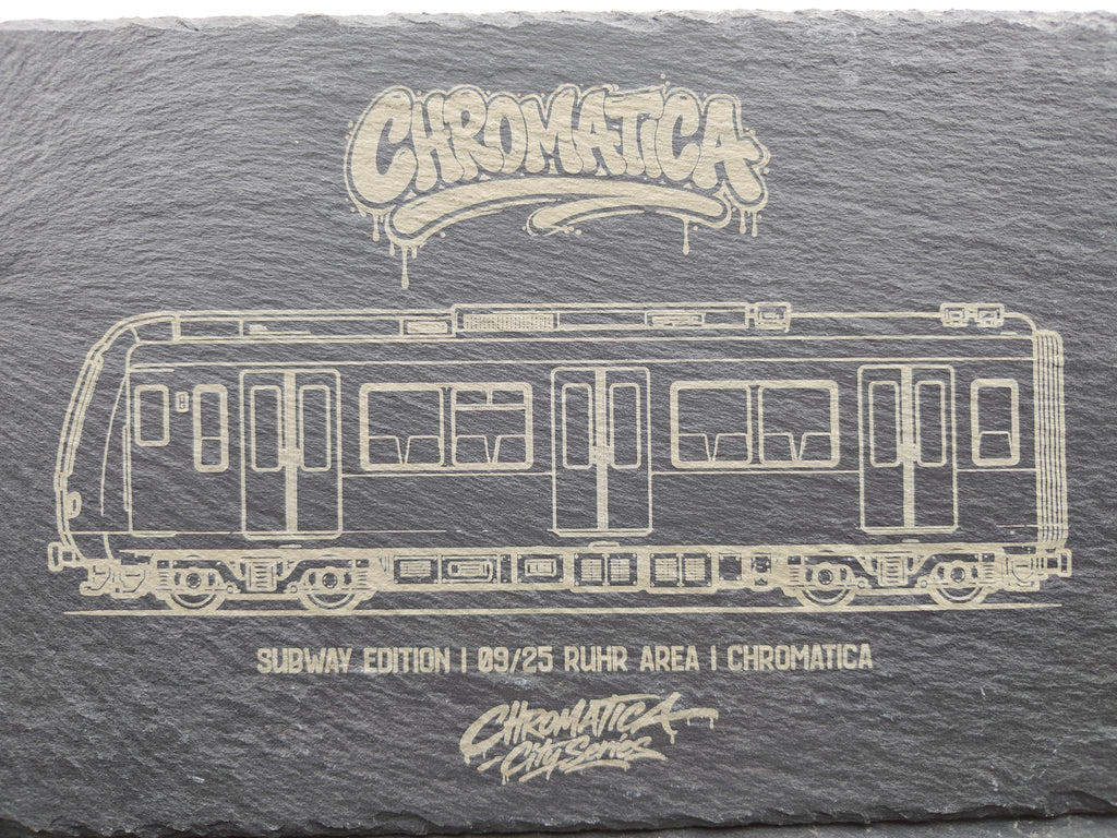 Ruhr Area Train Culture Slate Art – Laser-Engraved Limited Edition