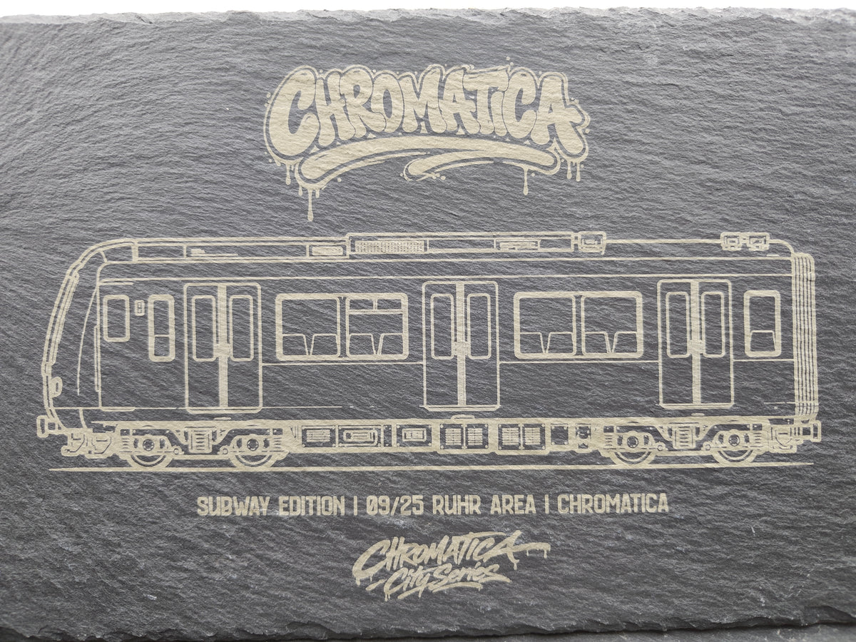 Ruhr Area Train Culture Slate Art – Laser-Engraved Limited Edition