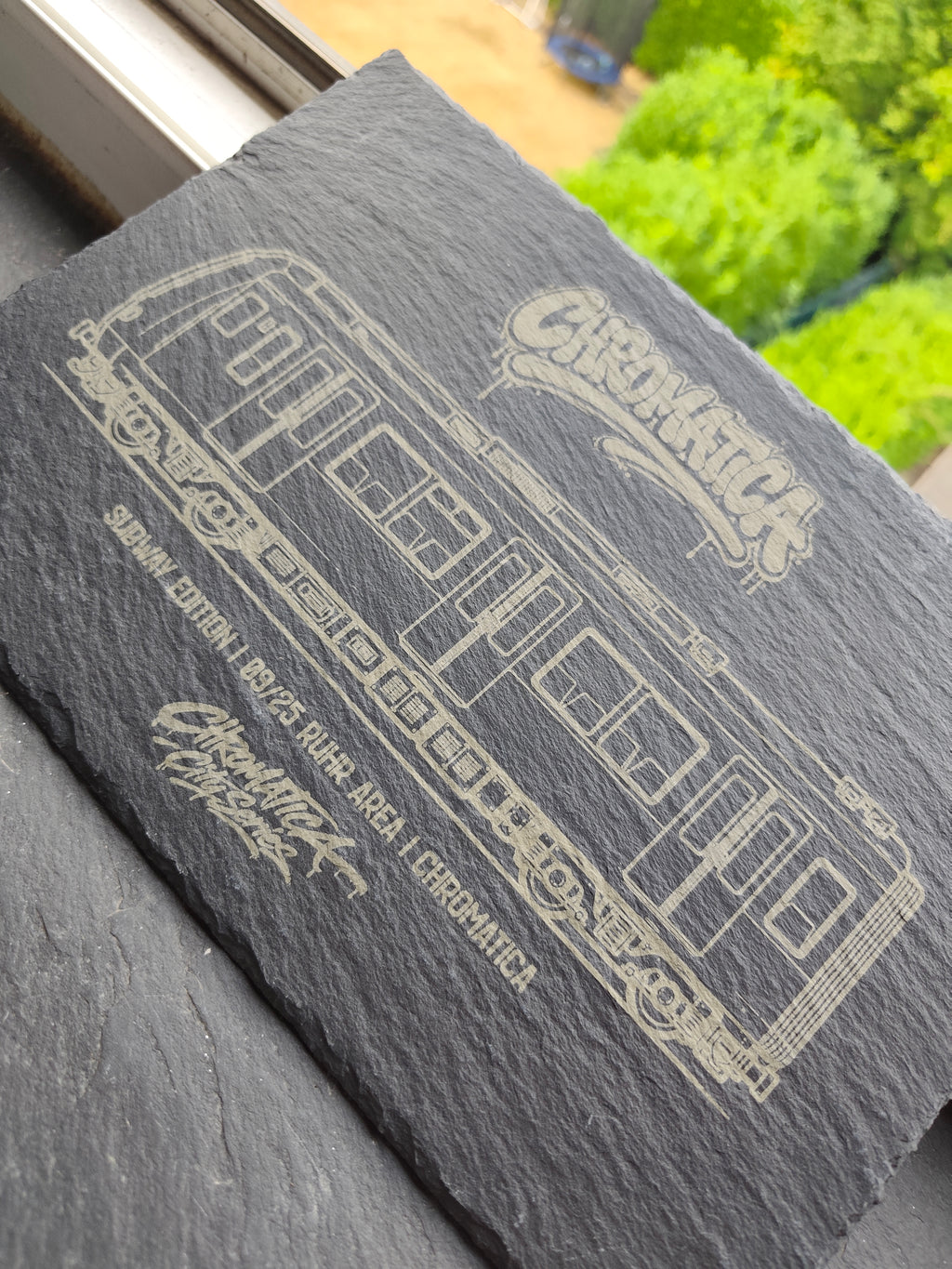 Ruhr Area Train Culture Slate Art – Laser-Engraved Limited Edition