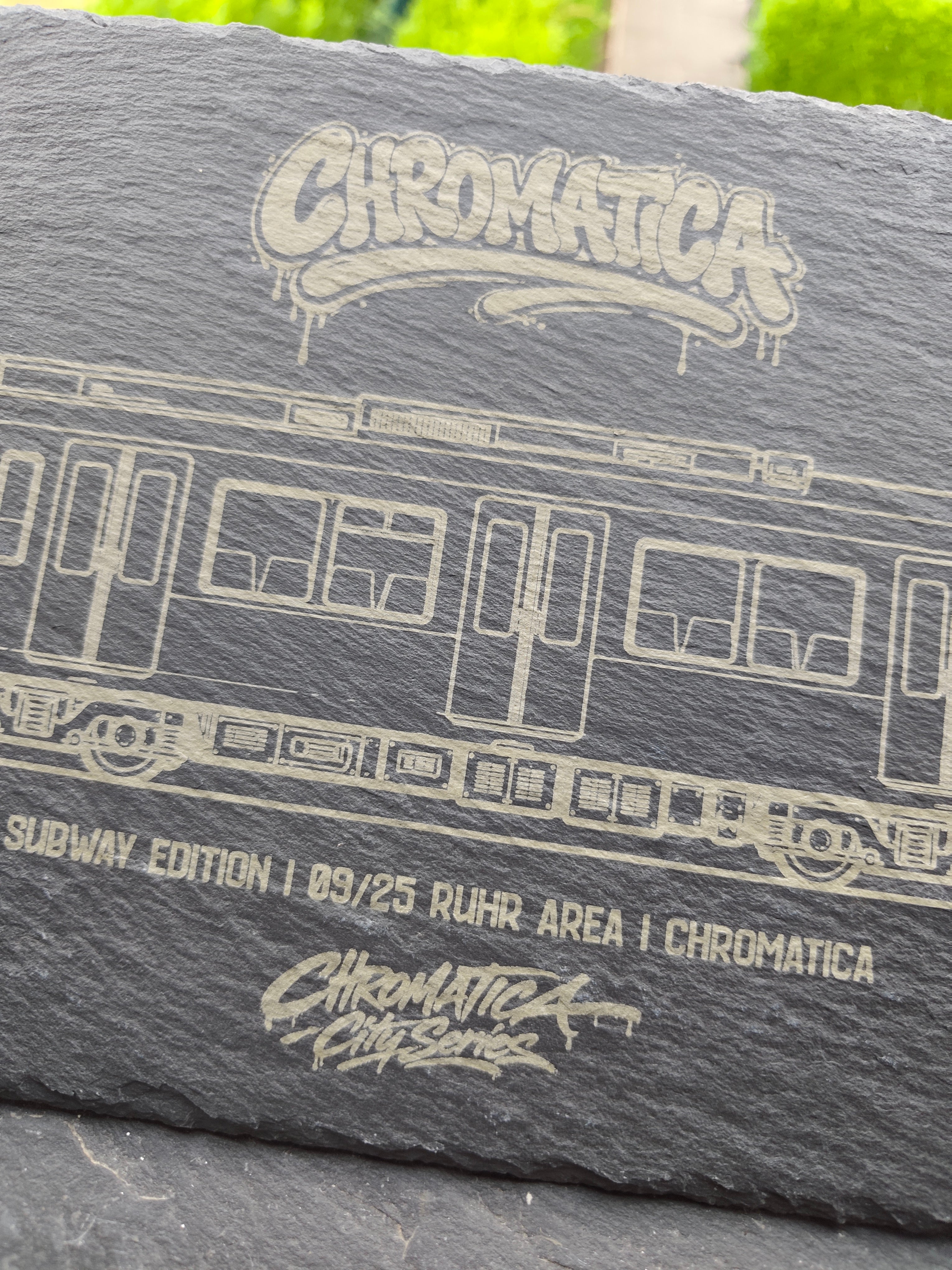 Ruhr Area Train Culture Slate Art – Laser-Engraved Limited Edition