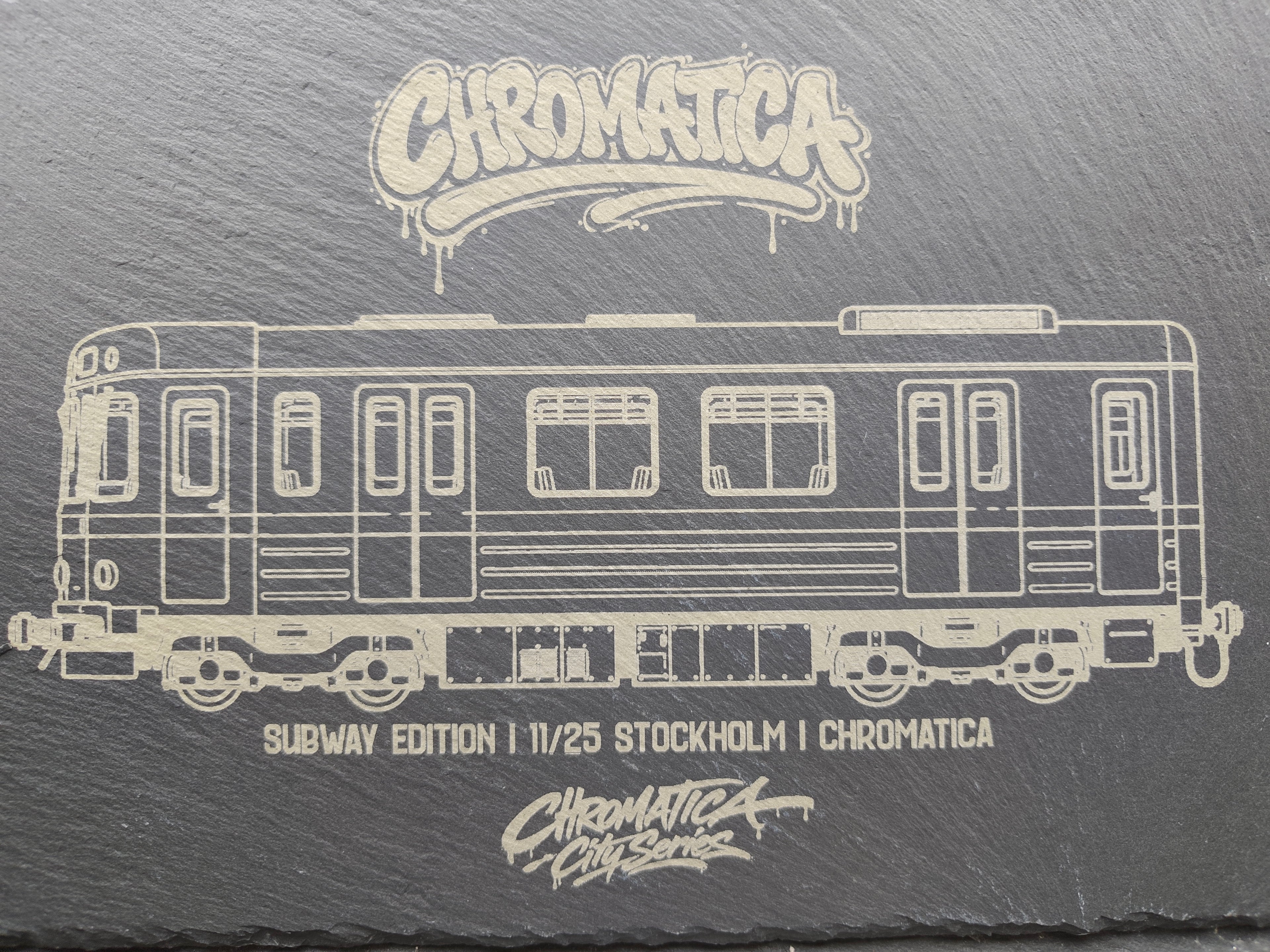 Stockholm Tunnelbana Slate Art – Laser-Engraved Limited Edition
