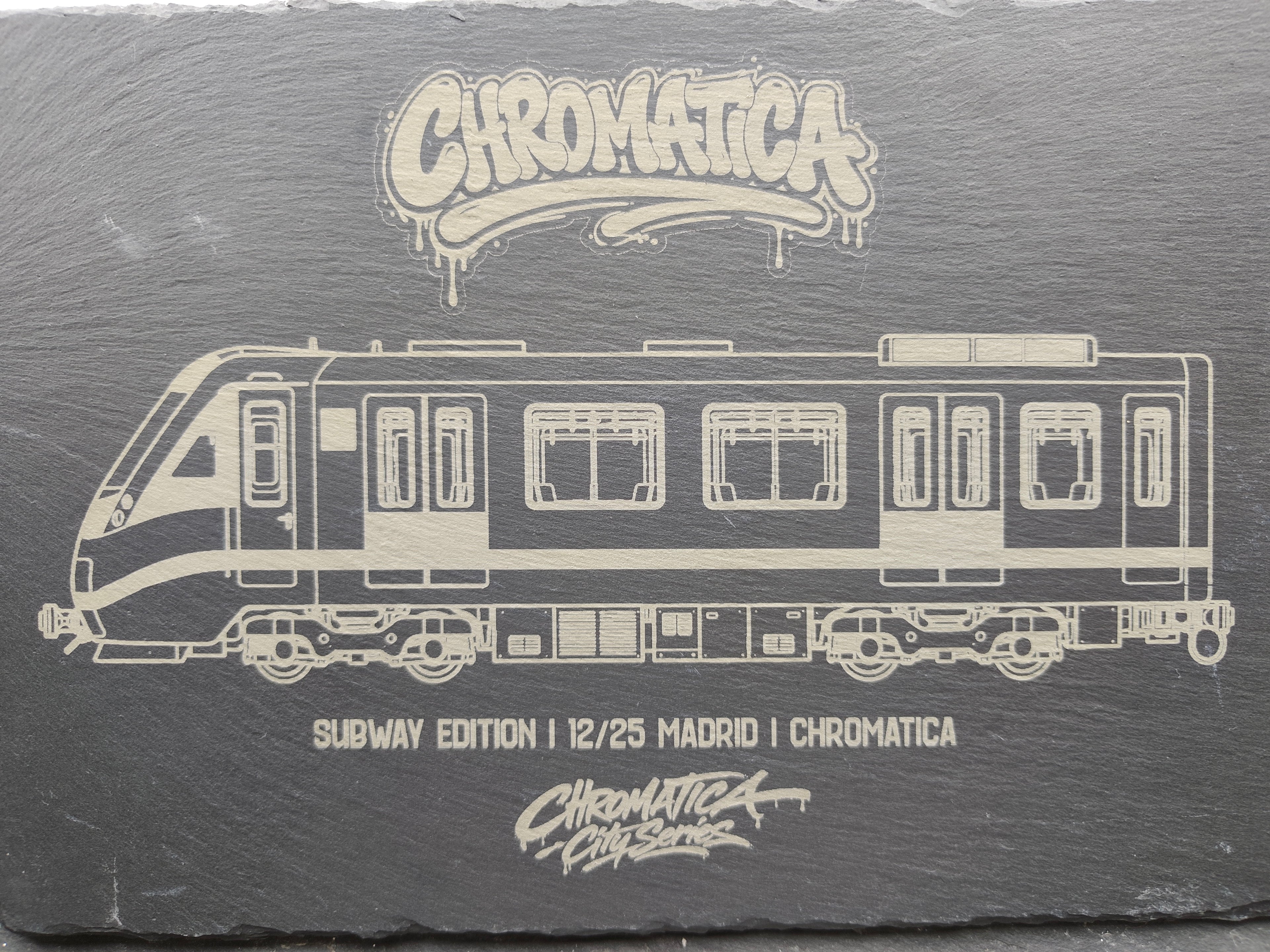 Madrid Metro Slate Art – Laser-Engraved Limited Edition