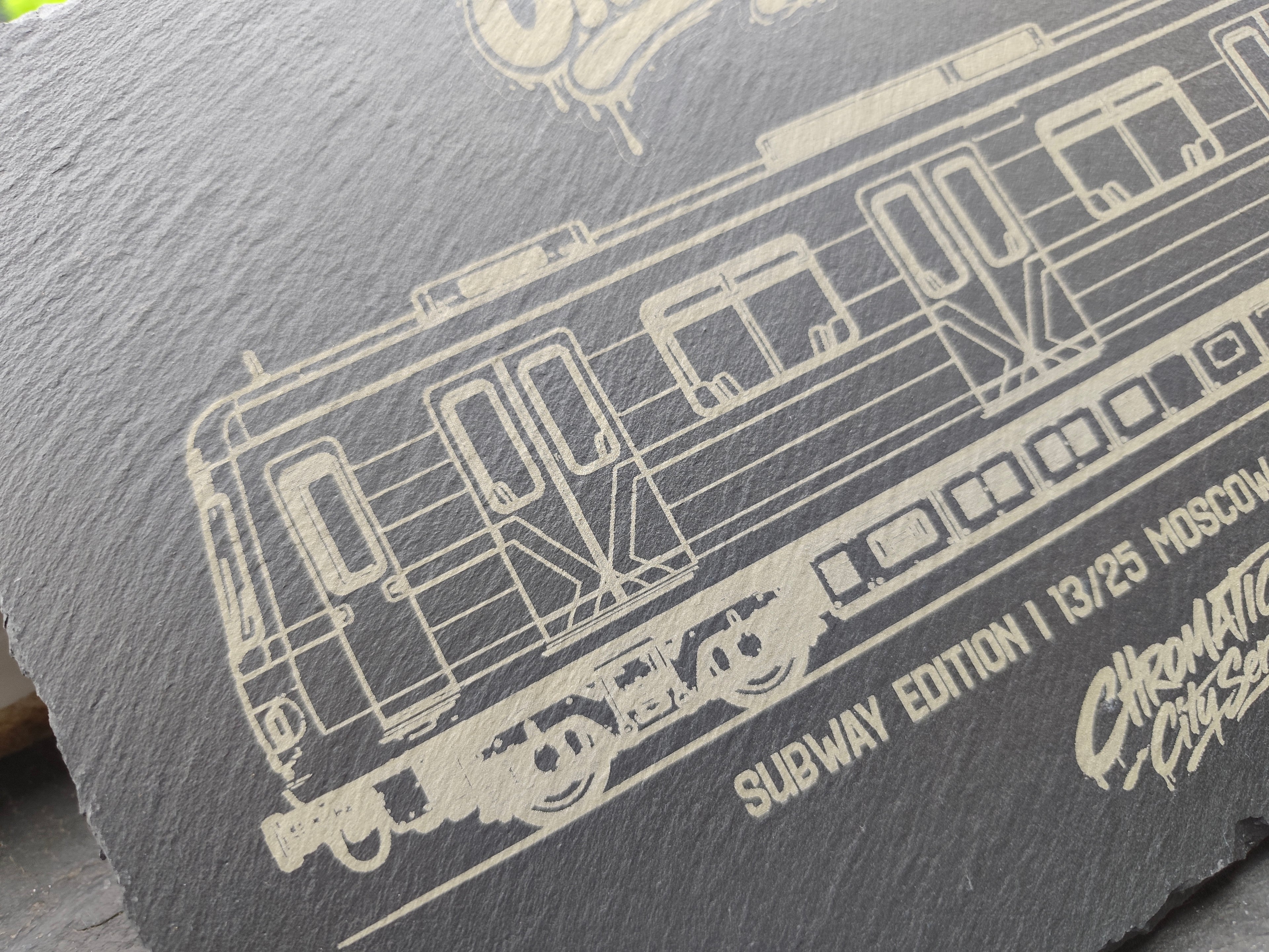 Moscow Metro Slate Art – Laser-Engraved Limited Edition