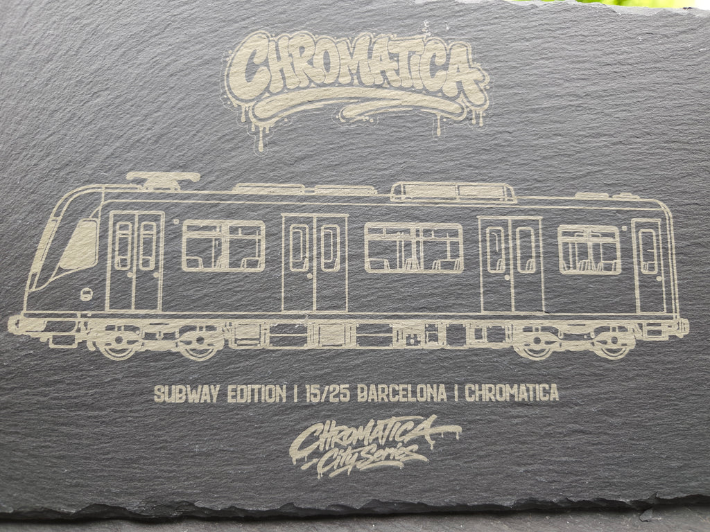 Barcelona Metro Slate Art – Laser-Engraved Limited Edition