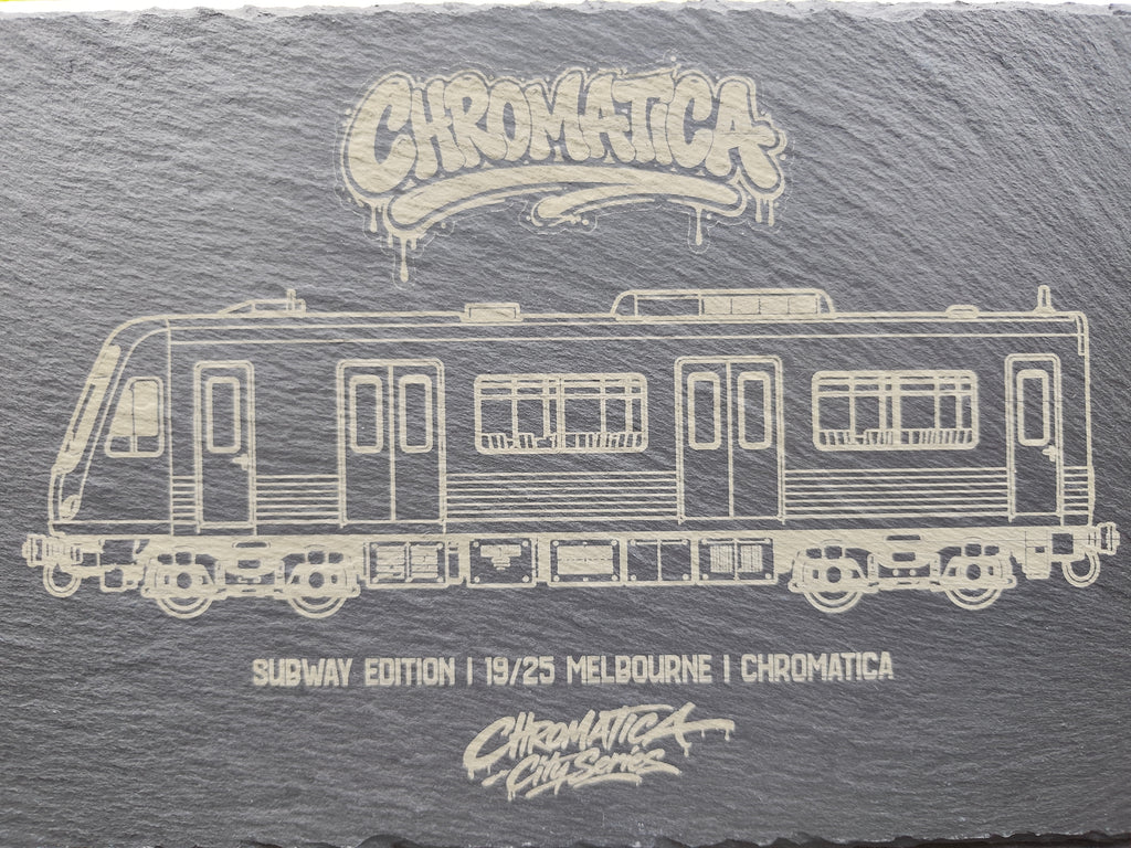 Melbourne Metropolitan Train Slate Art – Laser-Engraved Limited Edition