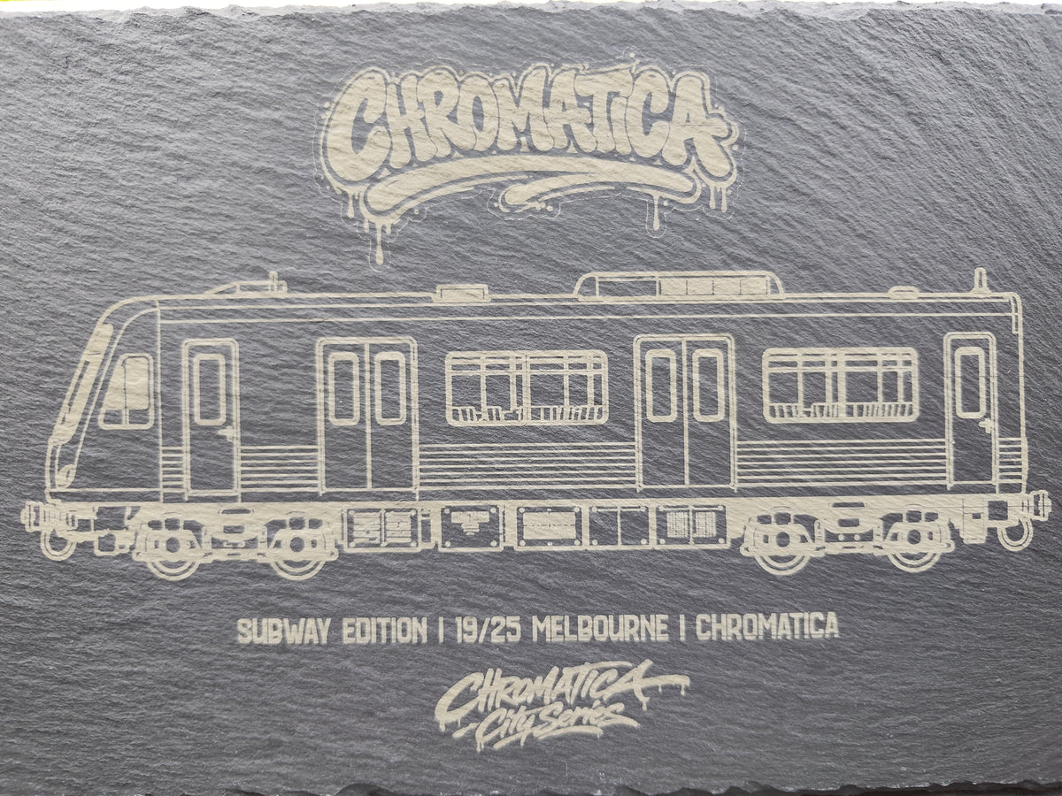 Melbourne Metropolitan Train Slate Art – Laser-Engraved Limited Edition