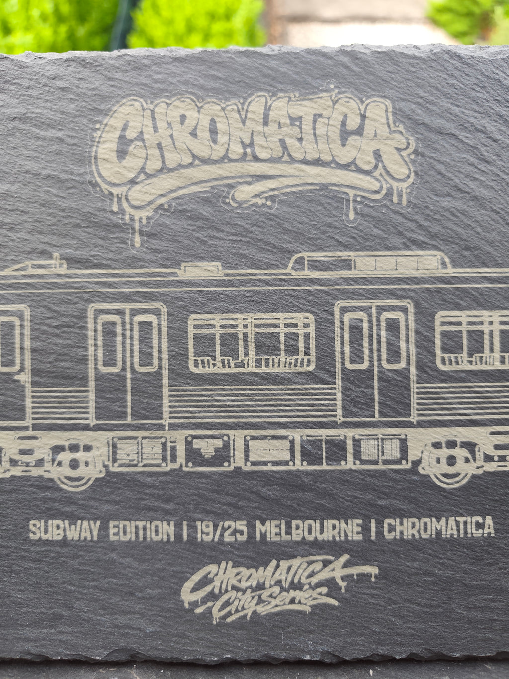 Melbourne Metropolitan Train Slate Art – Laser-Engraved Limited Edition
