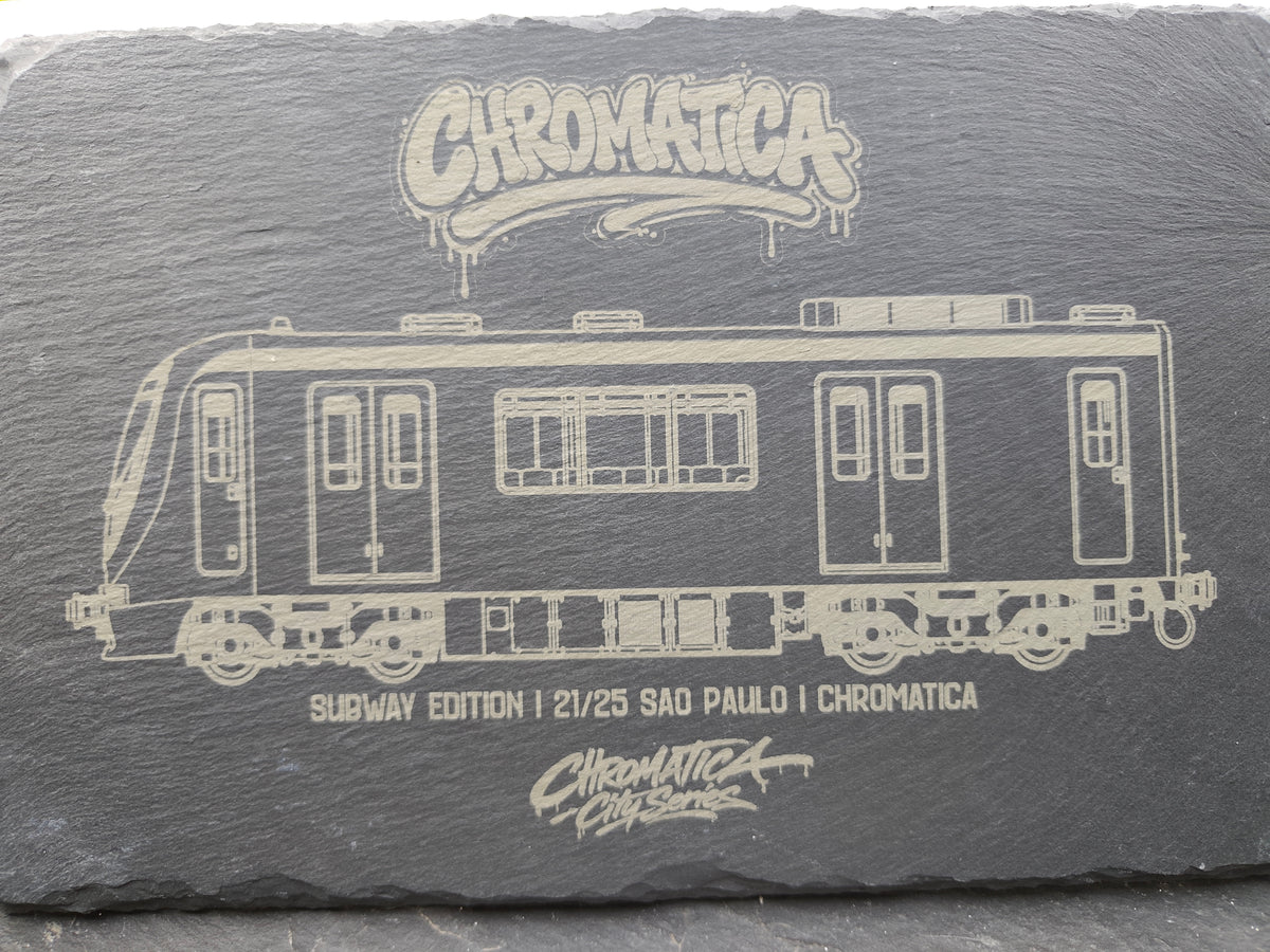 São Paulo Metrô Slate Art – Laser-Engraved Limited Edition