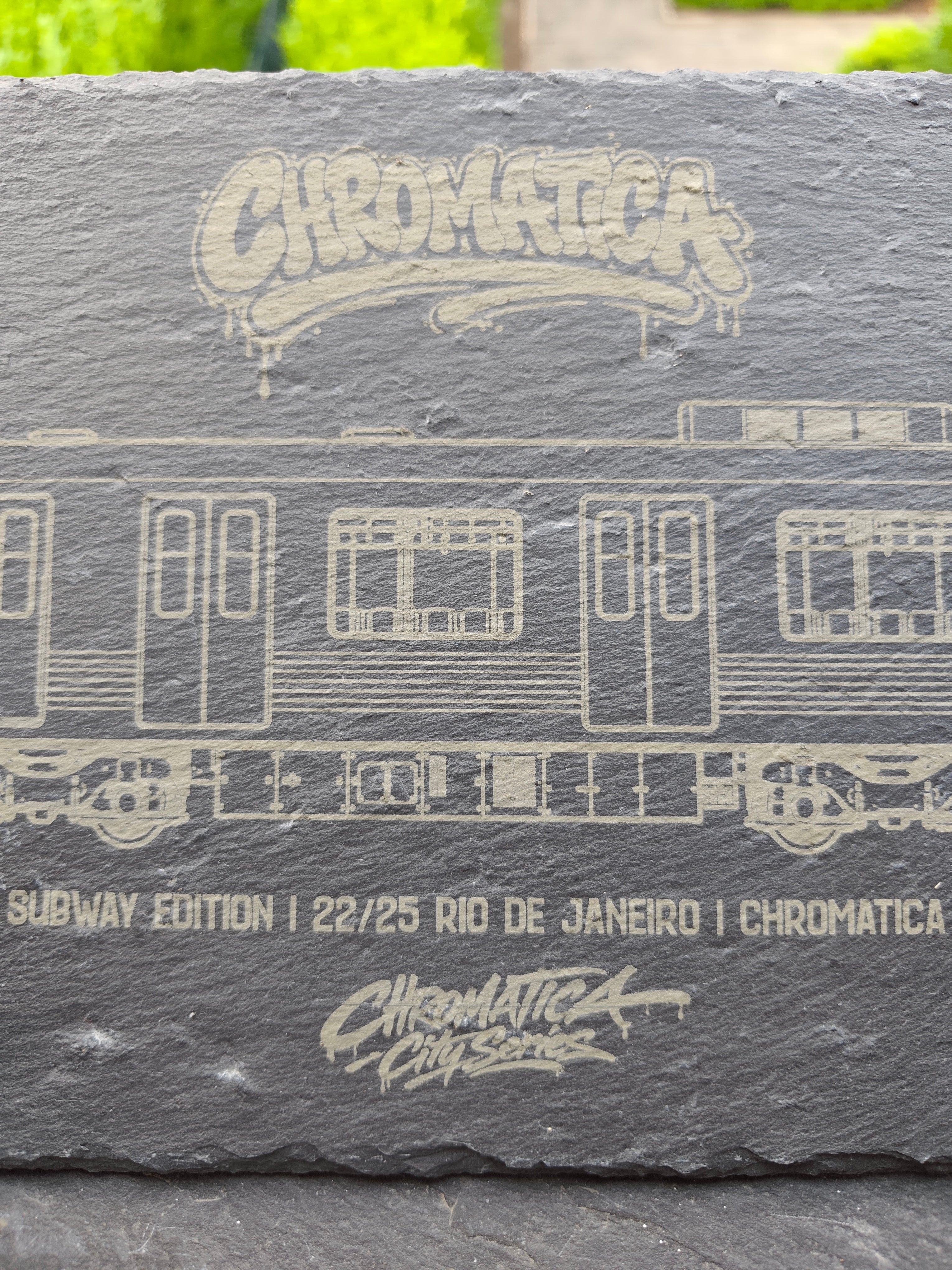 Rio de Janeiro Metro Slate Art – Laser-Engraved Limited Edition