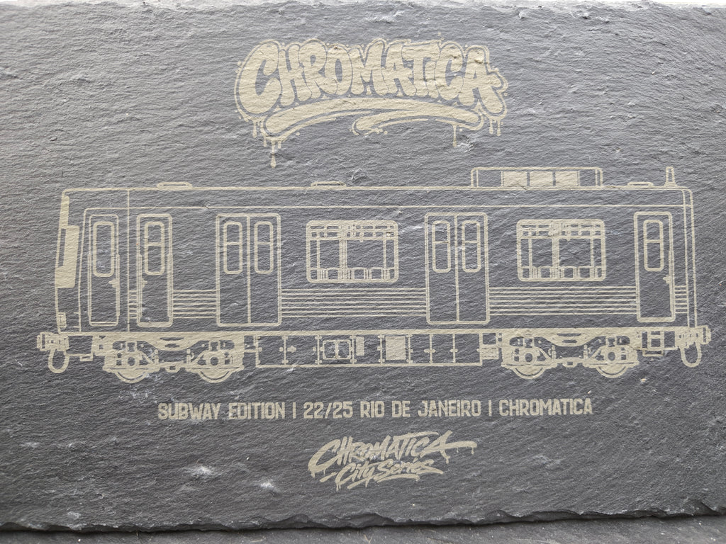 Rio de Janeiro Metro Slate Art – Laser-Engraved Limited Edition
