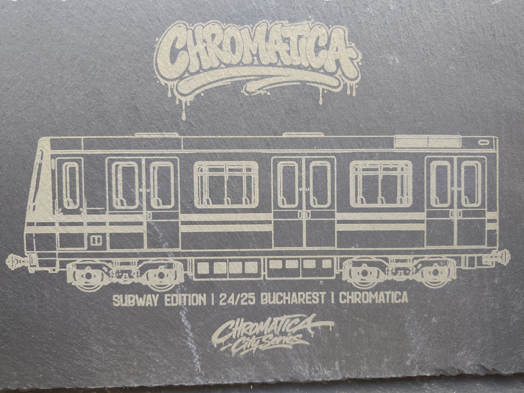 Bucharest Metro Slate Art – Laser-Engraved Limited Edition