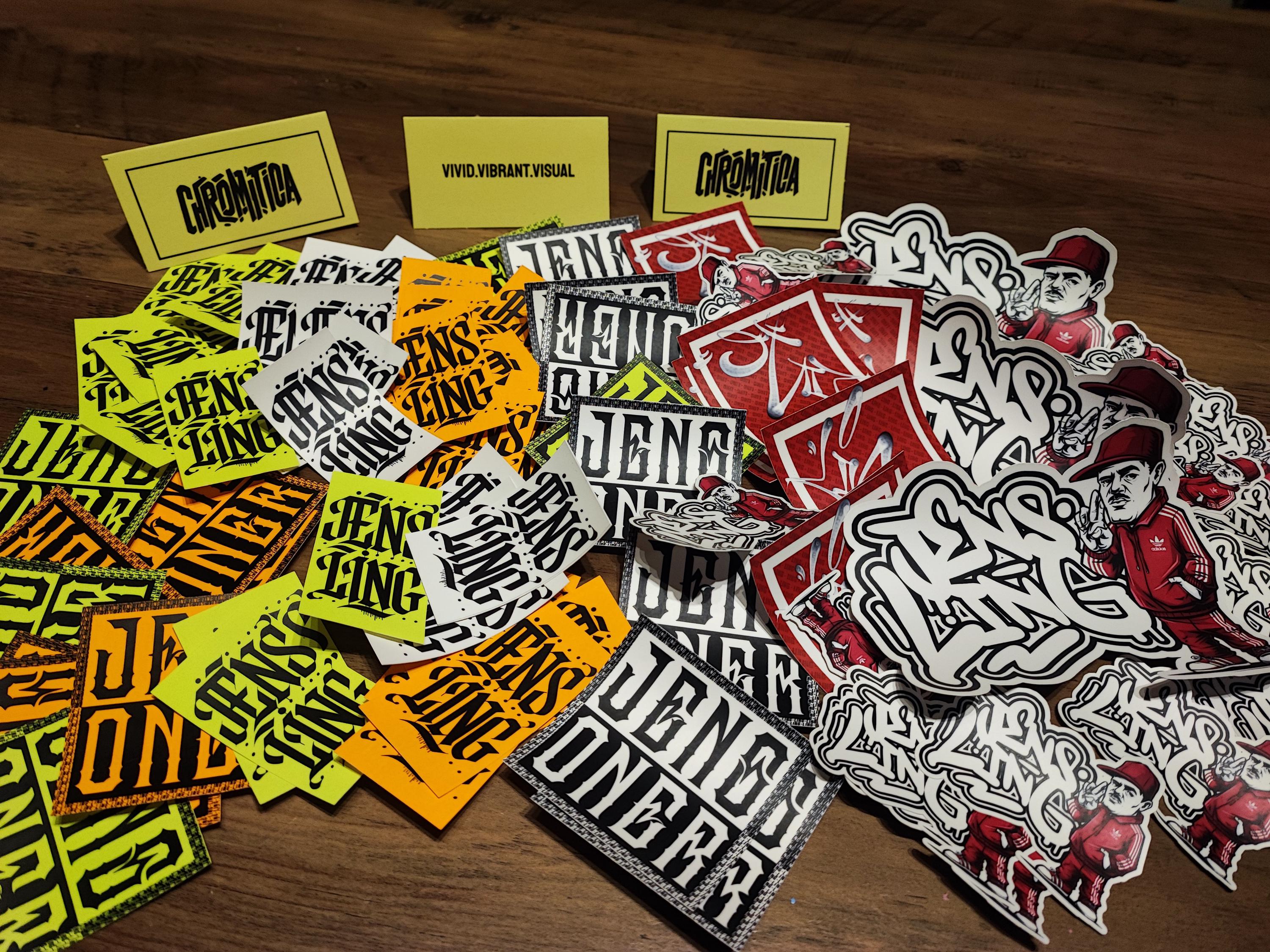 15 Graffiti Stickers – Street Art Sticker Pack – Matte Vinyl & Paper Mix – Urban Slaps Set 2
