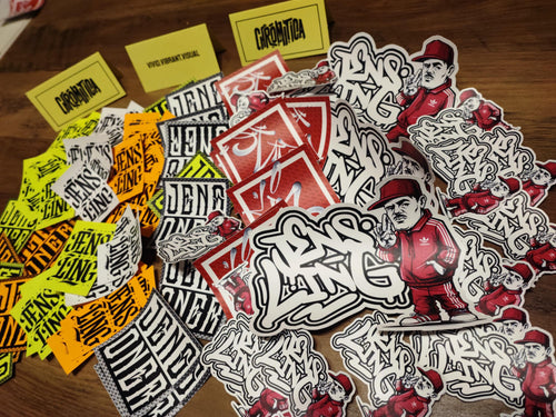 15 Graffiti Stickers – Street Art Sticker Pack – Matte Vinyl & Paper Mix – Urban Slaps Set 2