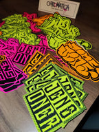 Neon Graffiti Sticker Set – Street Art in Neon Orange, Neon Yellow & Neon Pink, 15 Pcs