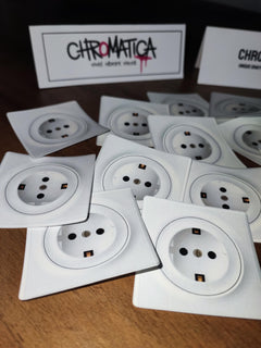 Realistic Outlet Stickers – Set of 10 | Weatherproof & Funny | EU Power Outlet Prank Stickers 6x6 cm