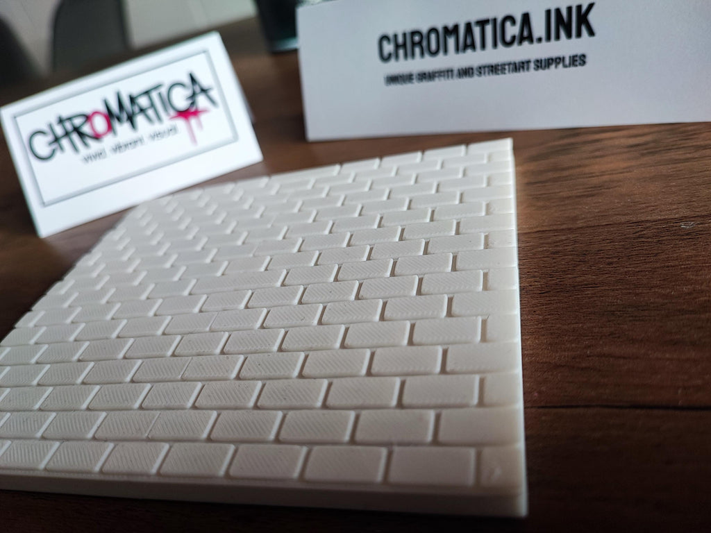 Mini Brick Wall for Painting – 3D Printed Graffiti Wall | DIY Urban Art Canvas | 10×11 cm PLA Model for Acrylic Paint