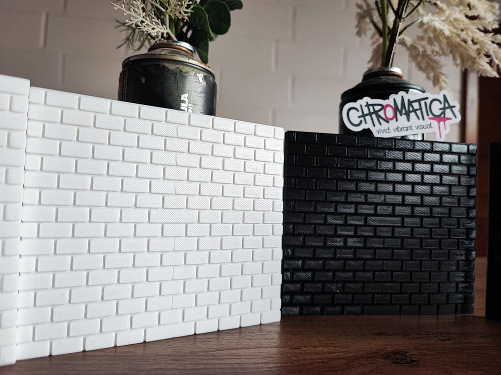 Mini Brick Wall for Painting – 3D Printed Graffiti Wall | DIY Urban Art Canvas | 10×11 cm PLA Model for Acrylic Paint