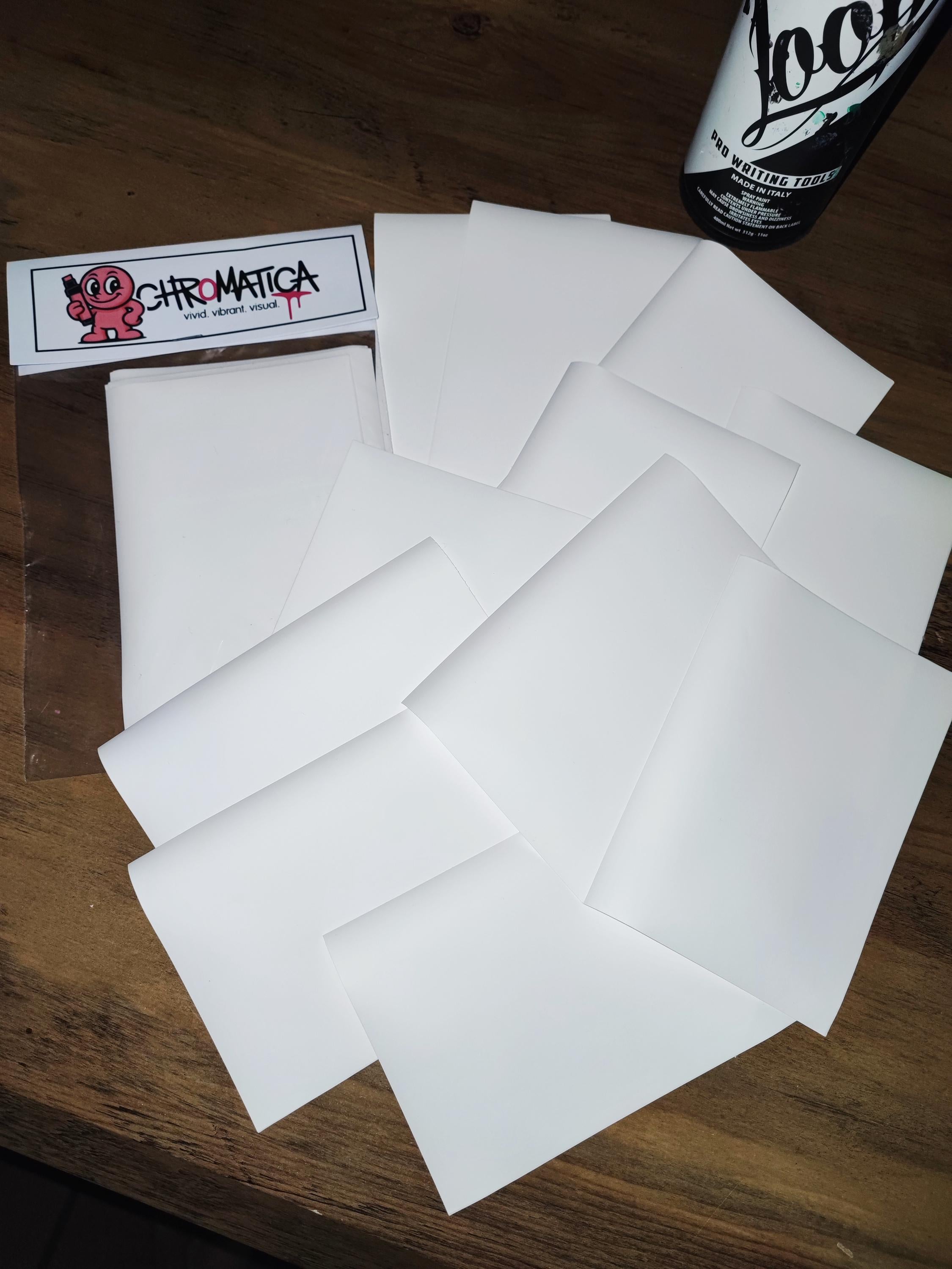20 A6 Eggshell Stickers – Destructible Slap Blanks – Super Permanent – Graffiti Supply