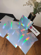 20 A6 Hologram Stickers – DIY Slap Blanks – Reflective Film – Graffiti & Street Art Printable