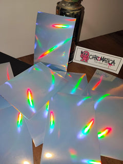 20 A6 Hologram Stickers – DIY Slap Blanks – Reflective Film – Graffiti & Street Art Printable