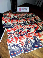 Antifa Sticker Pack (20 pcs) – Political Vintage Propaganda Style Stickers – Street Art Protest Set – Anti Fascism Art