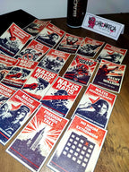 Antifa Sticker Pack (20 pcs) – Political Vintage Propaganda Style Stickers – Street Art Protest Set – Anti Fascism Art