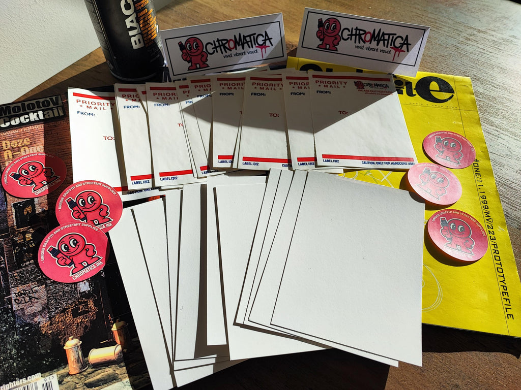 Graffiti Stickers 30 Pack – Slap Sticker Pack with Label Blanks & Eggshell – Pro Street Supply