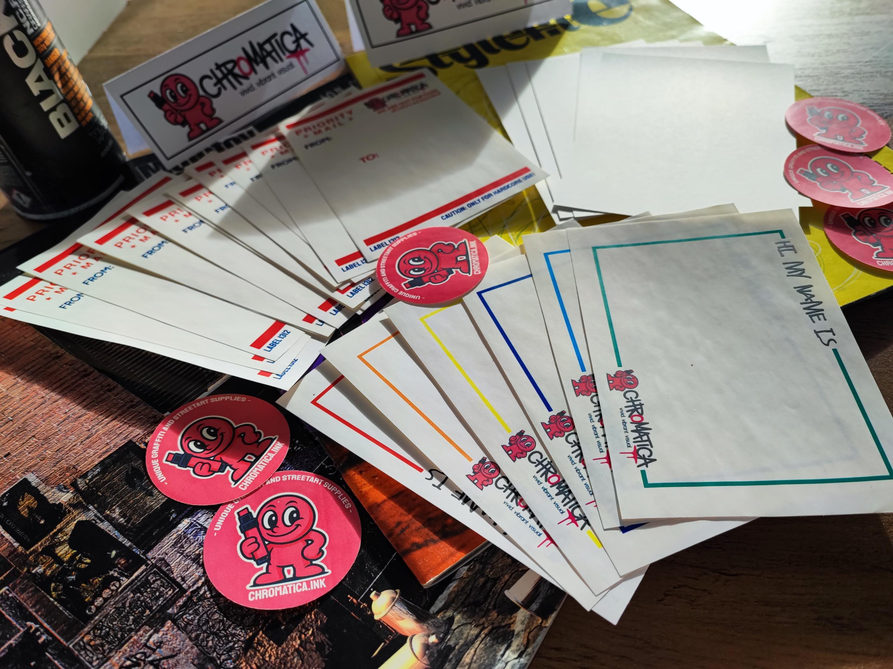Graffiti Stickers 30 Pack – Slap Sticker Pack with Hi My Name & Eggshell – Pro Street Supply