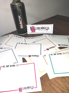 20 Hi My Name Is Stickers A6 – Color Slap Blanks – Extra Strong Adhesive – Printer & Marker Ready
