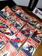 Antifa Sticker Pack (20 pcs) – Political Vintage Propaganda Style Stickers – Street Art Protest Set – Anti Fascism Art
