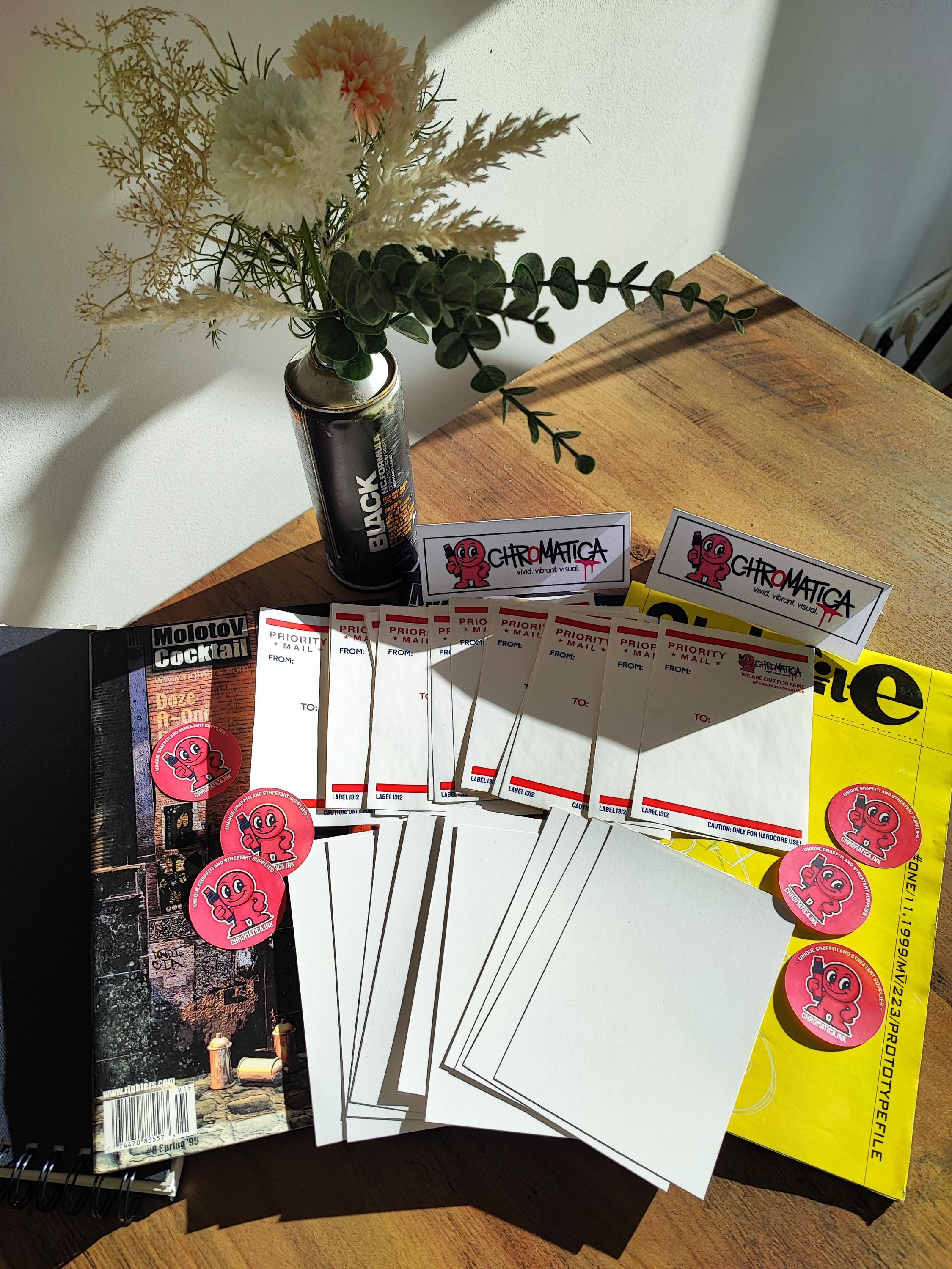 Graffiti Stickers 30 Pack – Slap Sticker Pack with Label Blanks & Eggshell – Pro Street Supply