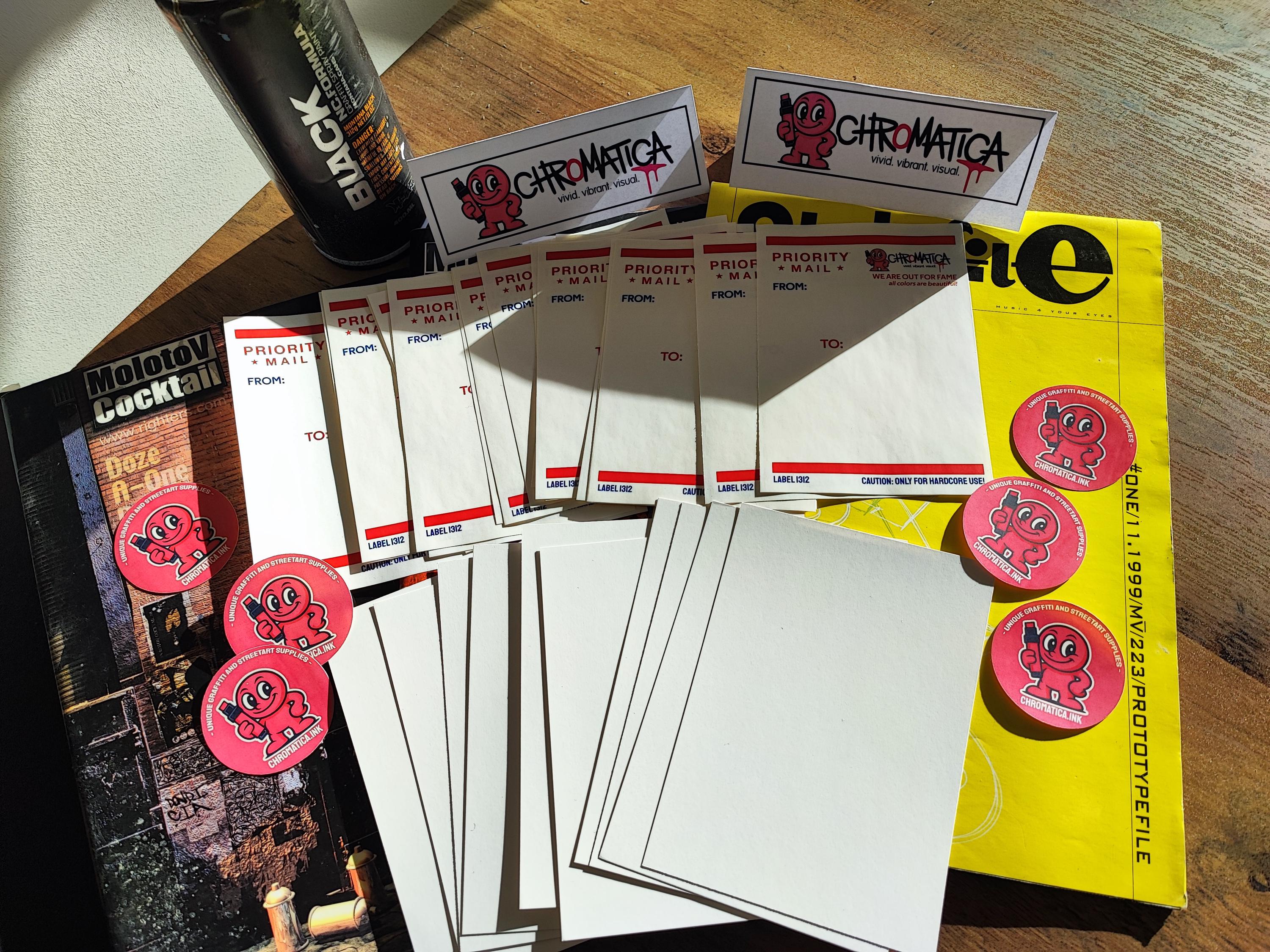 Graffiti Stickers 30 Pack – Slap Sticker Pack with Label Blanks & Eggshell – Pro Street Supply