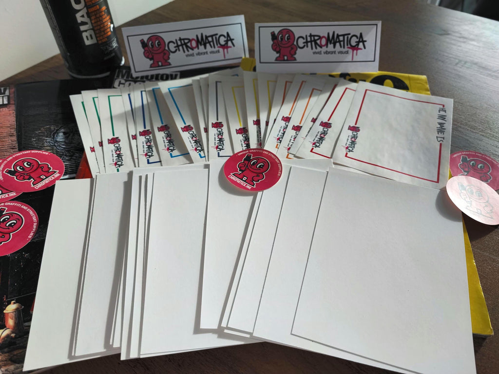 Graffiti Stickers 40 Pack – Eggshell & Hi My Name Slap Stickers – Pro Street Supply