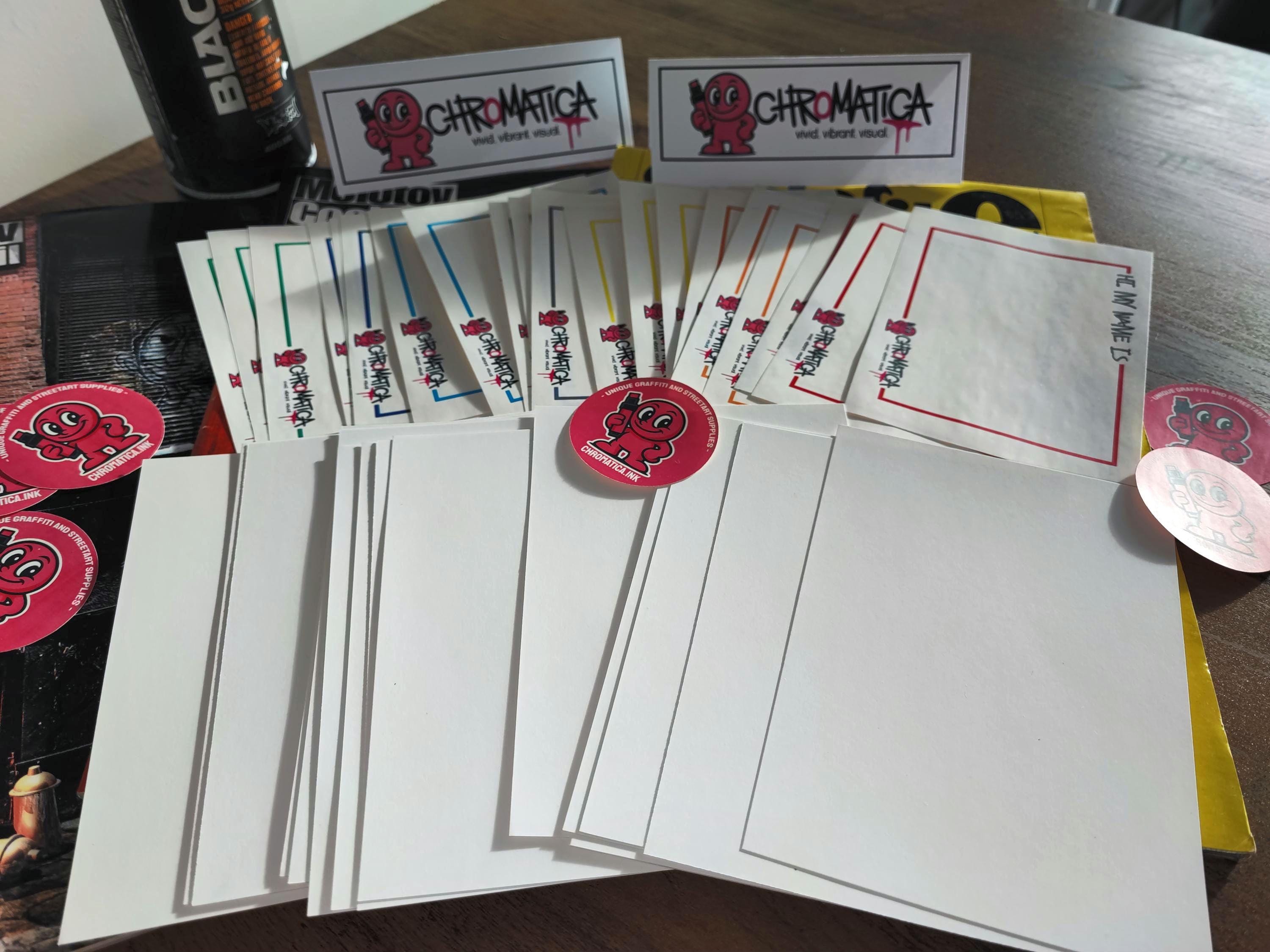 Graffiti Stickers 40 Pack – Eggshell & Hi My Name Slap Stickers – Pro Street Supply