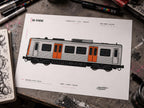 Athens Metro Coloring Page PDF, A4 Graffiti Train Printable, Athens Subway Coloring Sheet, Street Art Train Art, City Series 04