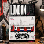 London Subway Coloring Page PDF, A4 Graffiti Train Printable, London Tube Coloring Sheet, Street Art Train Art, City Series 02