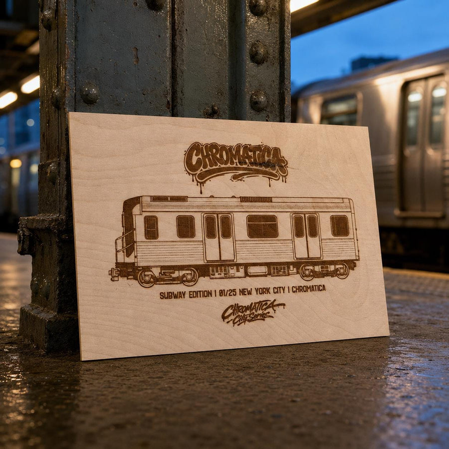 New York City Graffiti Train Birch Wood Art Board – Limited Edition