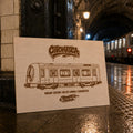 London Graffiti Train Coloring Board, Engraved A4 Birch Wood, Limited Collector Edition with Certificate