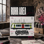 Ruhr Area S-Bahn Coloring Page PDF, A4 Graffiti Train Printable, German Urban Rail Coloring Sheet, City Series 09