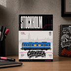Stockholm Metro Coloring Page PDF, A4 Graffiti Train Printable, Stockholm Subway Coloring Sheet, City Series 11