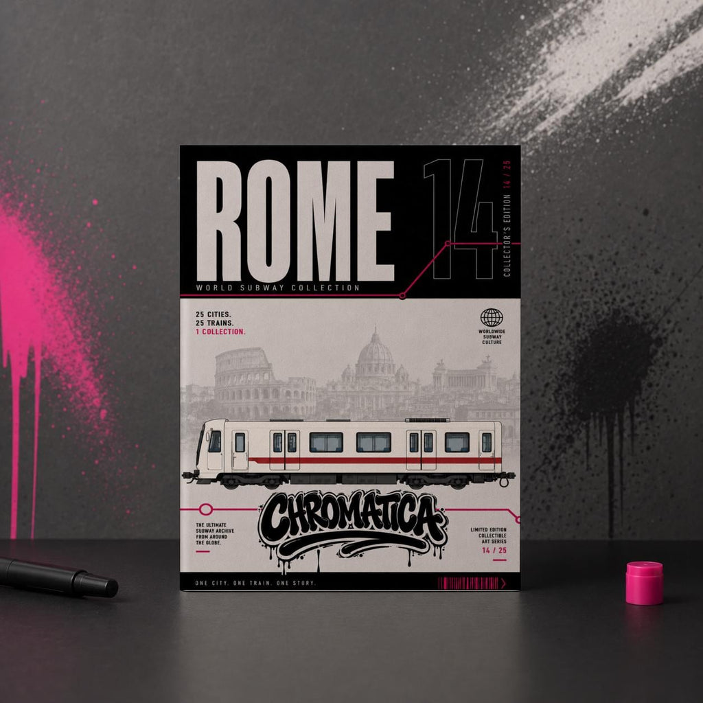 Rome Metro Coloring Page PDF, A4 Graffiti Train Printable, Rome Subway Coloring Sheet, Street Art PDF, City Series 14