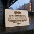 Hamburg Graffiti Train Template on Birch Wood, Engraved A4 Art Board, Limited Collector Edition with Certificate