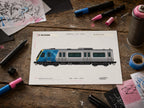 Melbourne Train Coloring Page PDF, A4 Graffiti Train Printable, Melbourne Urban Rail Coloring Sheet, Street Art PDF, City Series 19